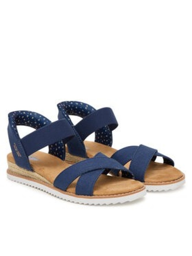 Skechers Sandały BOBS Desert Kiss - Golden Lily 114418/NVY Granatowy