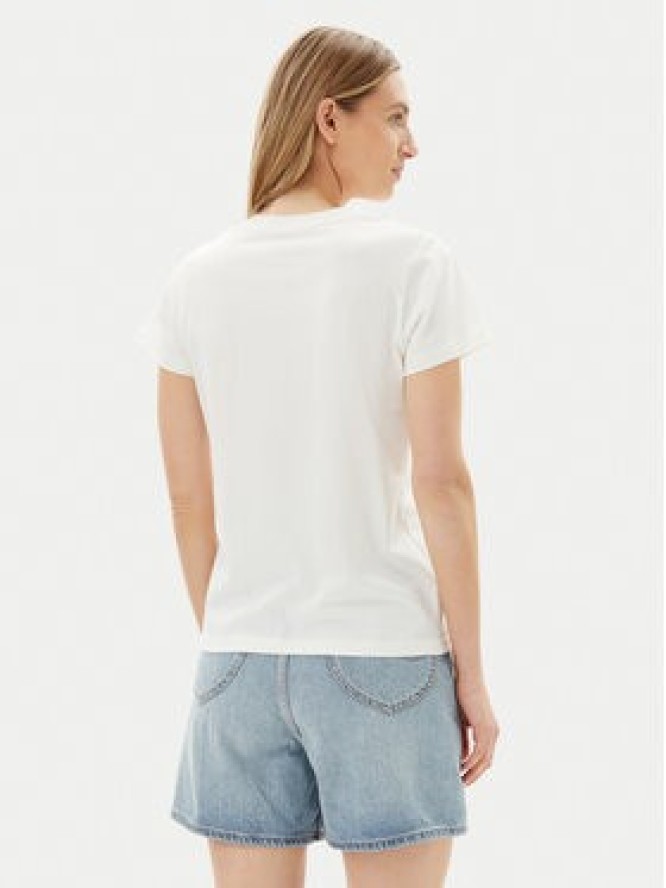 Lee T-Shirt Small Logo 112363635 Biały Regular Fit