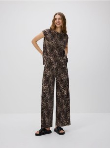 Spodnie w zwierzęcy wzór - wielobarwny