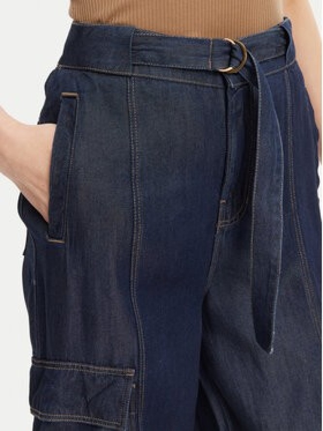 Guess Jeansy W5GA1T D5N61 Granatowy Wide Leg