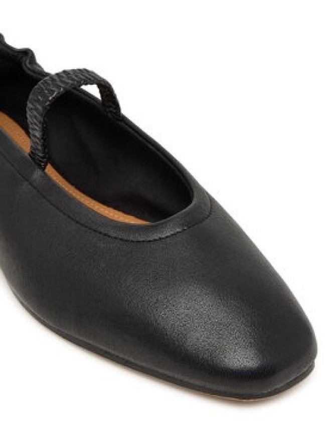 Tommy Hilfiger Baleriny Soft Leather Ellastic Ballerina FW0FW09245 Czarny