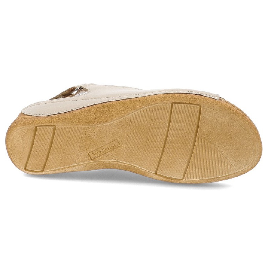 Beżowe Sandały Armodo Wygodne Obuwie Damskie