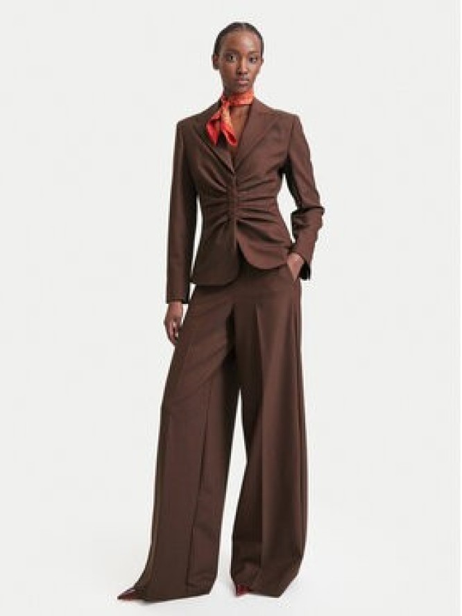 Marella Marynarka Fumana 2623046032 Brązowy ciemny Slim Fit