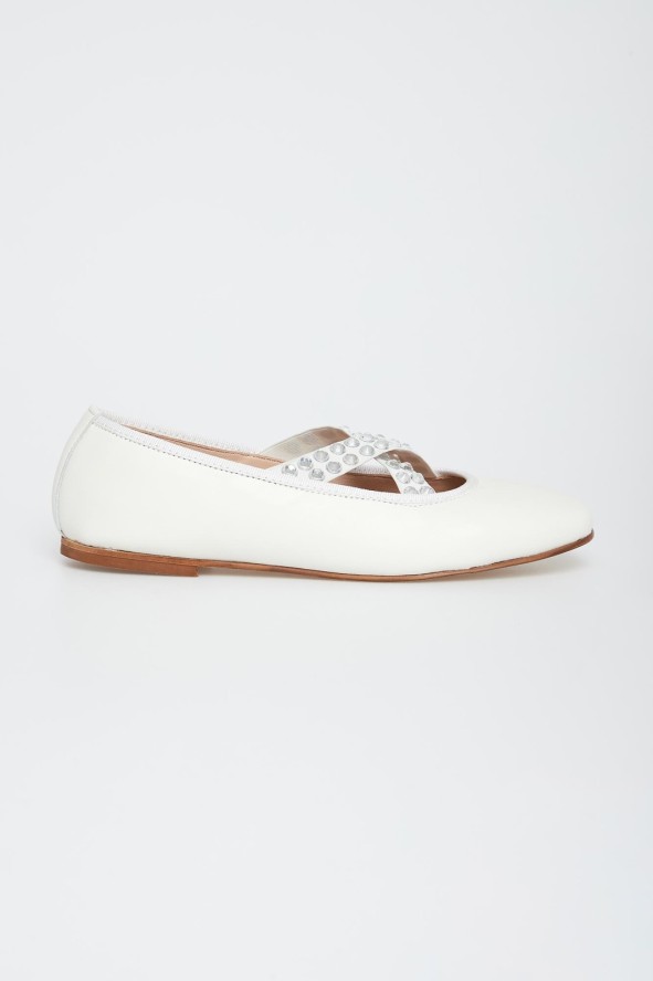 Baleriny damskie skórzane CESARE CASADEI