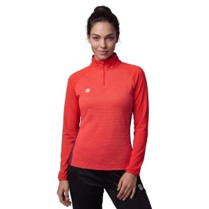 Damska bluza sportowa ze stójką Siroko Halfzip Red/Burgundy W