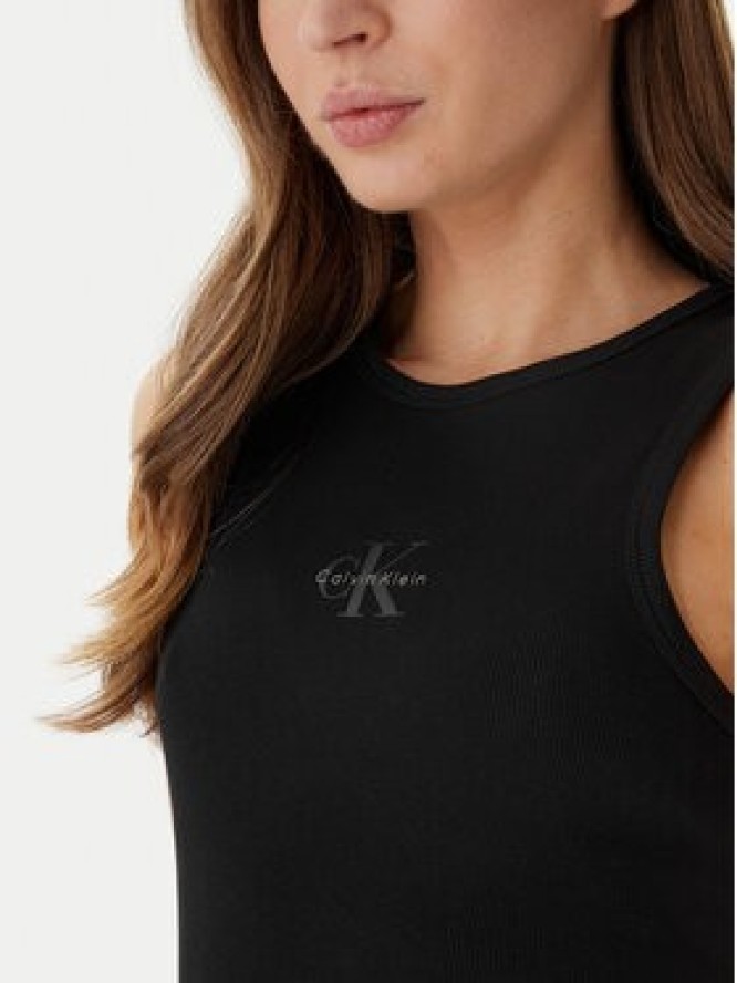 Calvin Klein Jeans Sukienka codzienna Monologo Baby LV047F242G Czarny Slim Fit