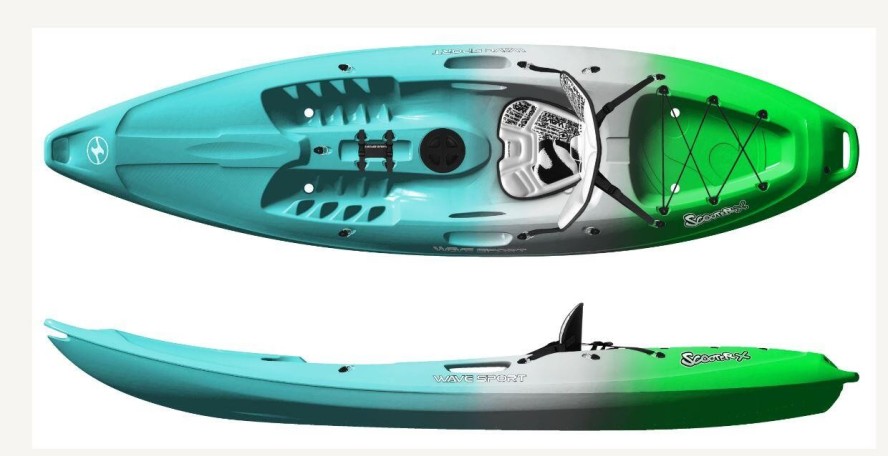 Jednoosobowy kajak sit on top do pływania Wave sport Scooter X