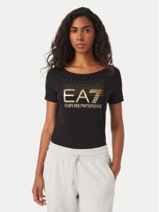 EA7 Emporio Armani T-Shirt 7W001444 AF10373 MC004 Czarny Slim Fit