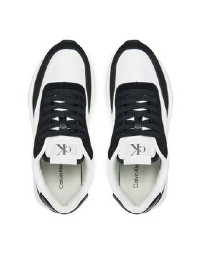 Calvin Klein Jeans Sneakersy Athleisure Runner Laceup Mix Wn YW0YW01774 Biały