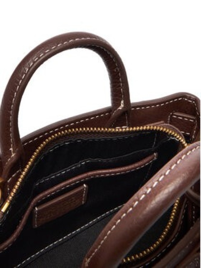 Tommy Hilfiger Torebka American Icon Micro Tote Leather AW0AW18167 Brązowy