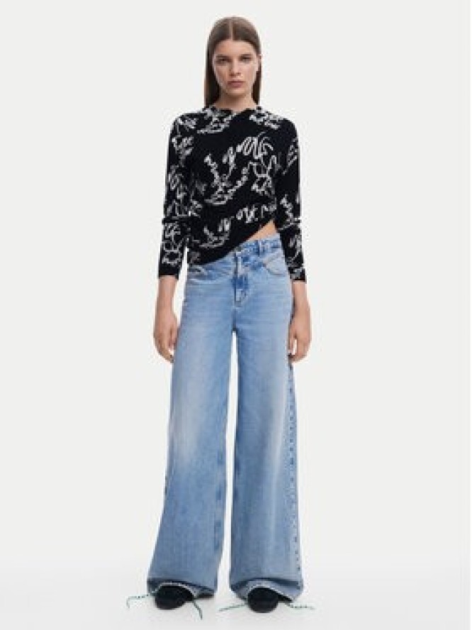 Desigual Sweter 25SWJF04 Czarny Regular Fit