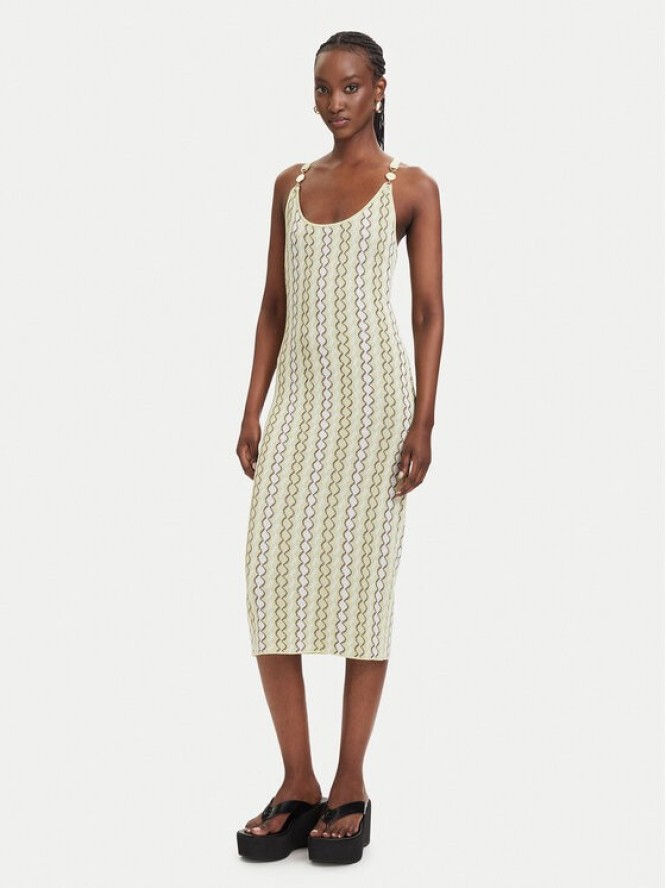 Fracomina Sukienka dzianinowa FS26SD5005K414F8 Żółty jasny Slim Fit