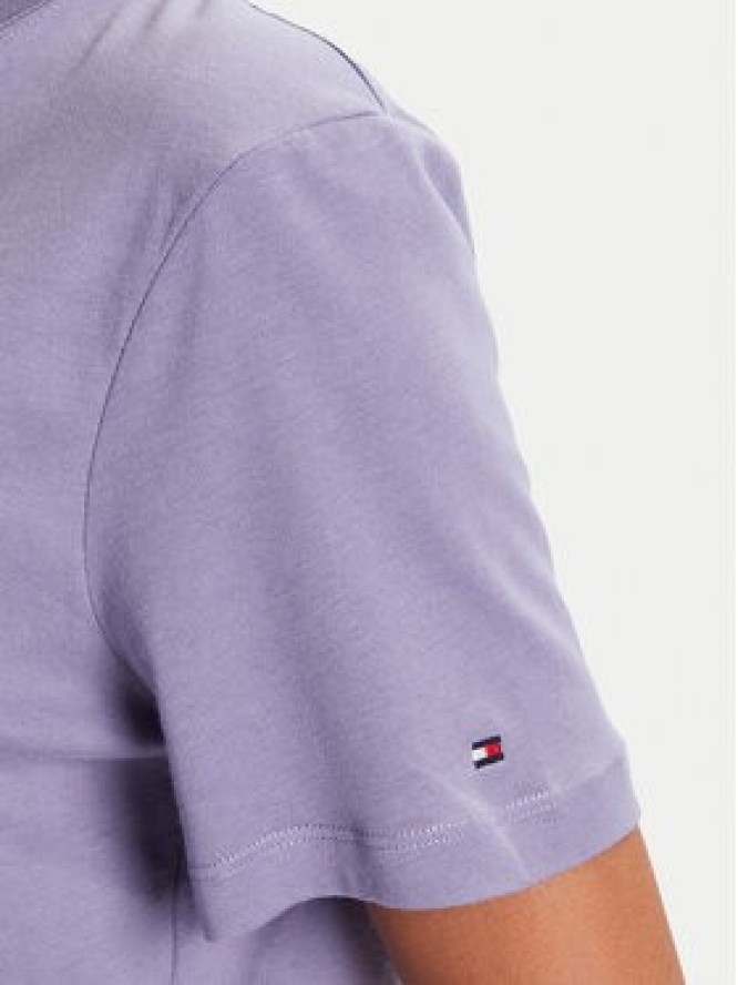 Tommy Hilfiger T-Shirt WW0WW40276 Fioletowy Regular Fit