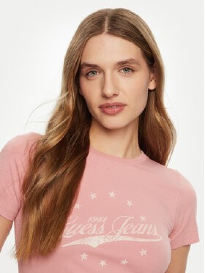 Guess Jeans T-Shirt W5RI59 J1314 Różowy Regular Fit
