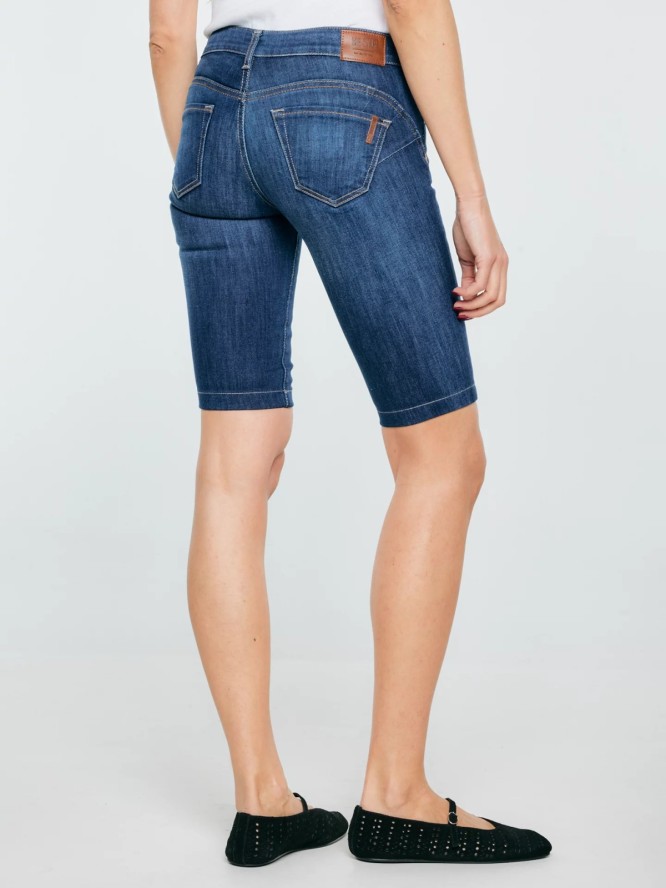 szorty damskie jeansowe granatowe gianna 433