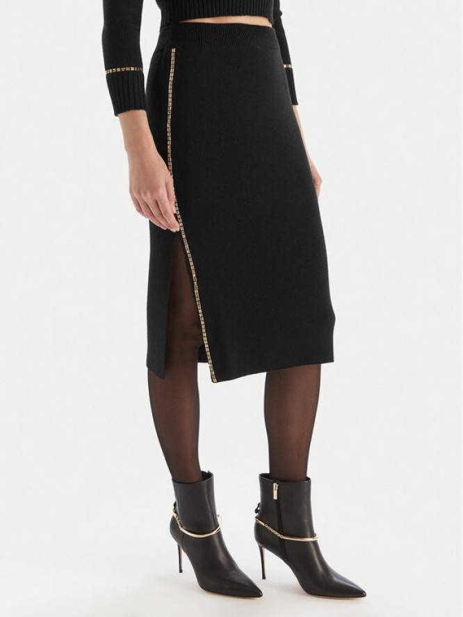 Simona Corsellini Spódnica ołówkowa A25CPGOE0101 Czarny Slim Fit