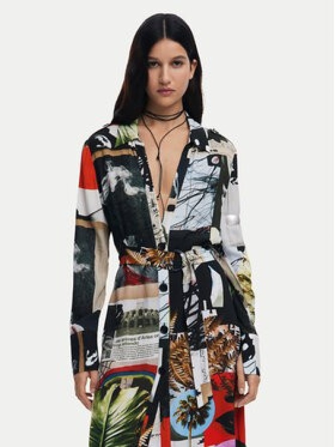 Desigual Sukienka koszulowa Collage 25SWVW45 Kolorowy Regular Fit
