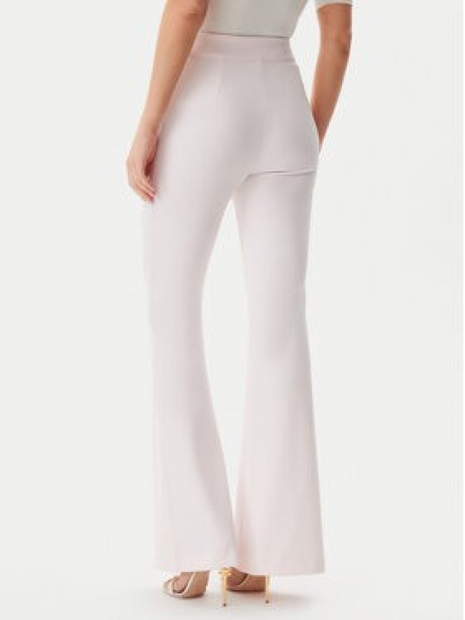 Guess Spodnie materiałowe W4YB01KCBO2 Różowy Flare Fit