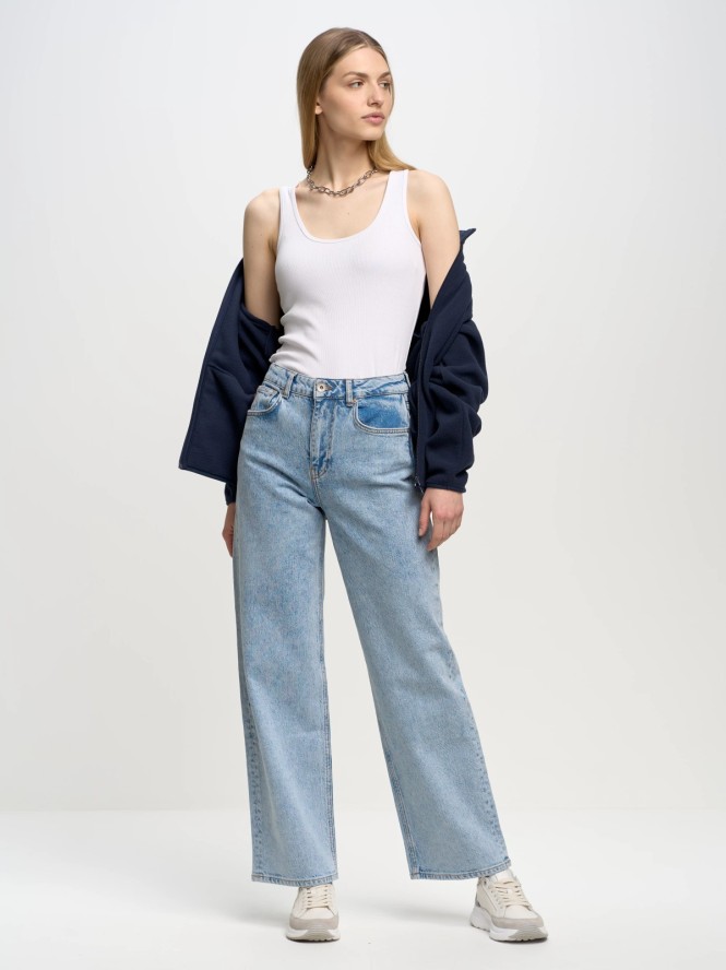 Bluza damska polarowa rozpinana granatowa Sherley 403