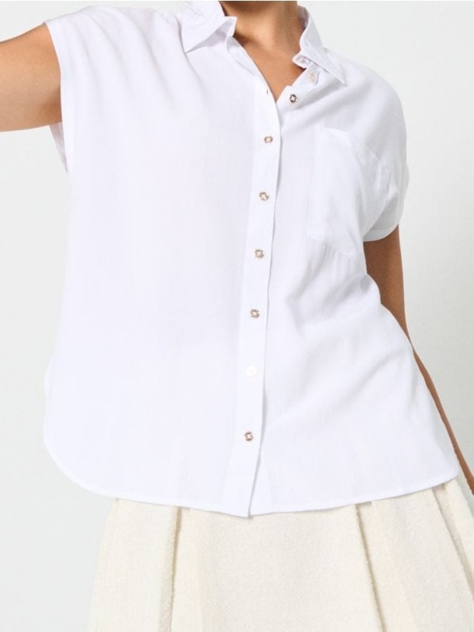 Koszula z kołnierzykiem - biały