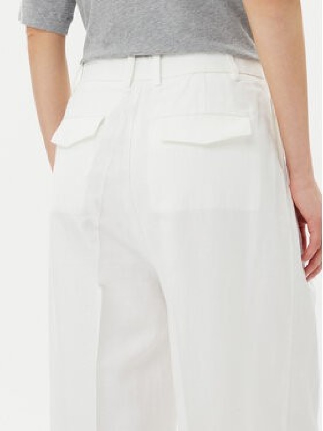 Tommy Hilfiger Spodnie materiałowe WW0WW47214 Biały Regular Fit