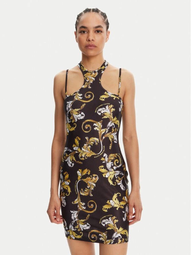 Versace Jeans Couture Sukienka koktajlowa 78HAO914 Czarny Slim Fit