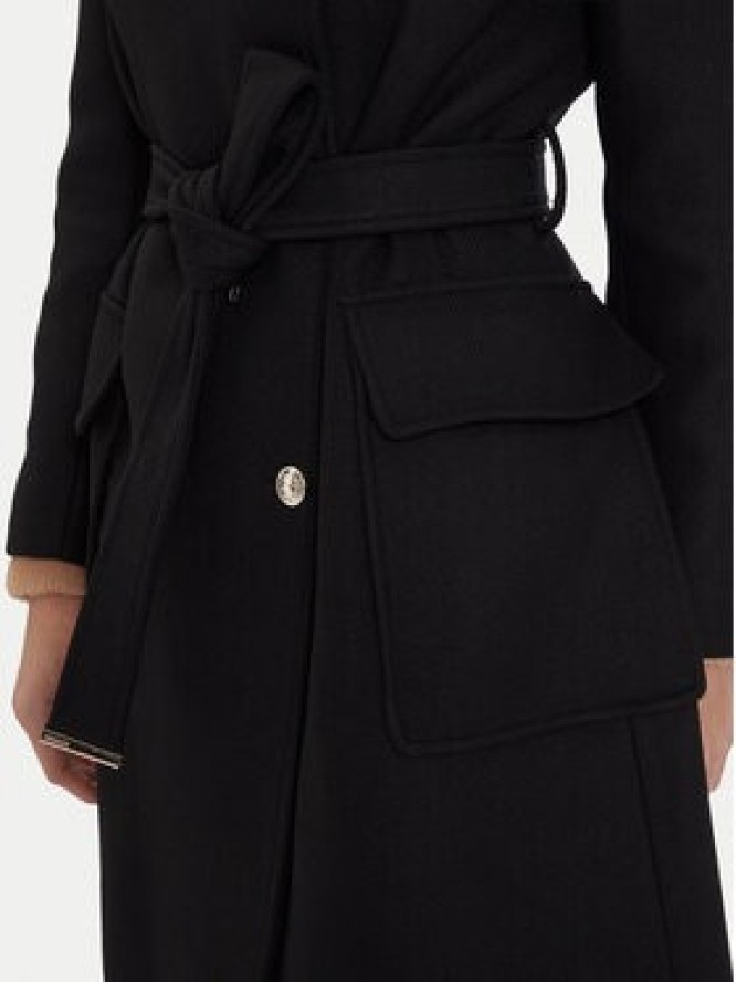 Morgan Płaszcz wełniany 242-GALOUA Czarny Regular Fit