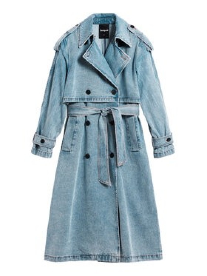 Desigual Trencz Vio 26SWED17 Niebieski Regular Fit