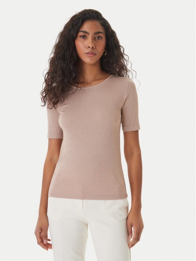 Fracomina T-Shirt FS26ST7008K420Q7 Beżowy Slim Fit