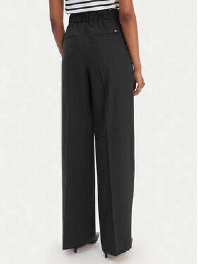 Tommy Hilfiger Spodnie materiałowe Timeless WW0WW48801 Czarny Wide Leg