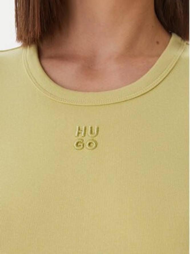 HUGO T-Shirt Delanor 50512000 Beżowy Slim Fit