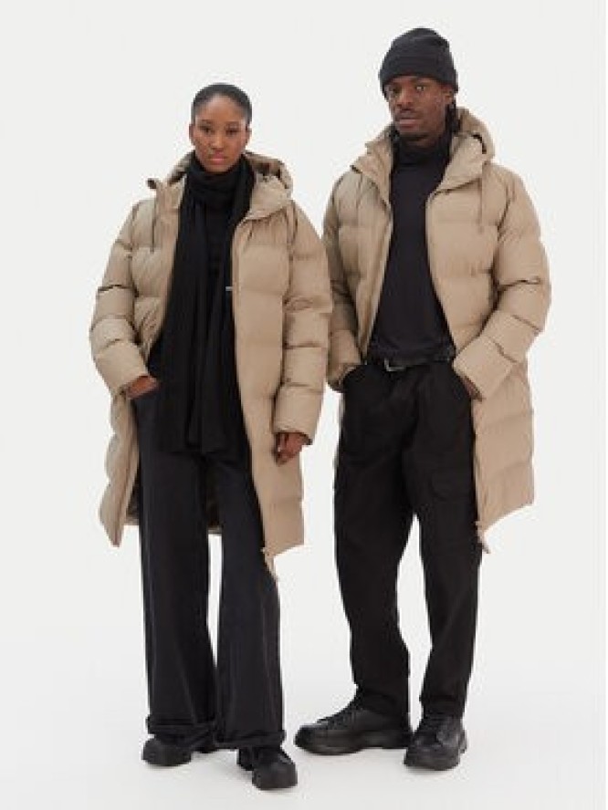 Rains Kurtka zimowa Unisex 15130 Beżowy Regular Fit