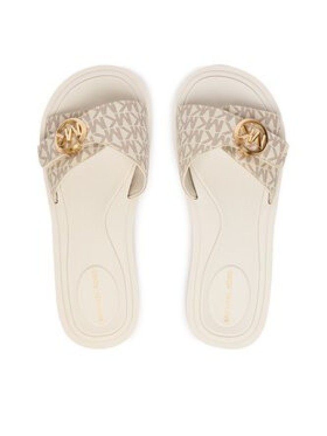 MICHAEL Michael Kors Klapki MK Pool 40R6MKFA1B Écru