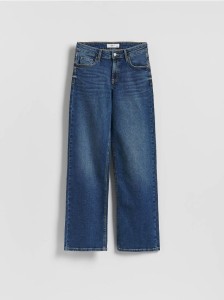 Jeansy straight - granatowy