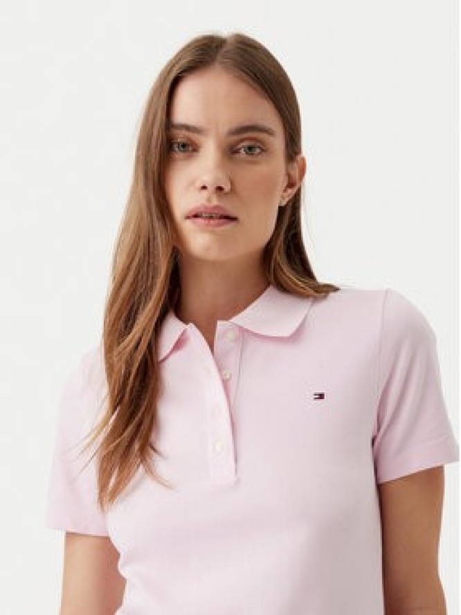 Tommy Hilfiger Polo 1985 WW0WW43225 Różowy Slim Fit