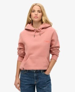 superdry Essential Logo Hoodie Ash Rose – bluza z wyszywanym logo