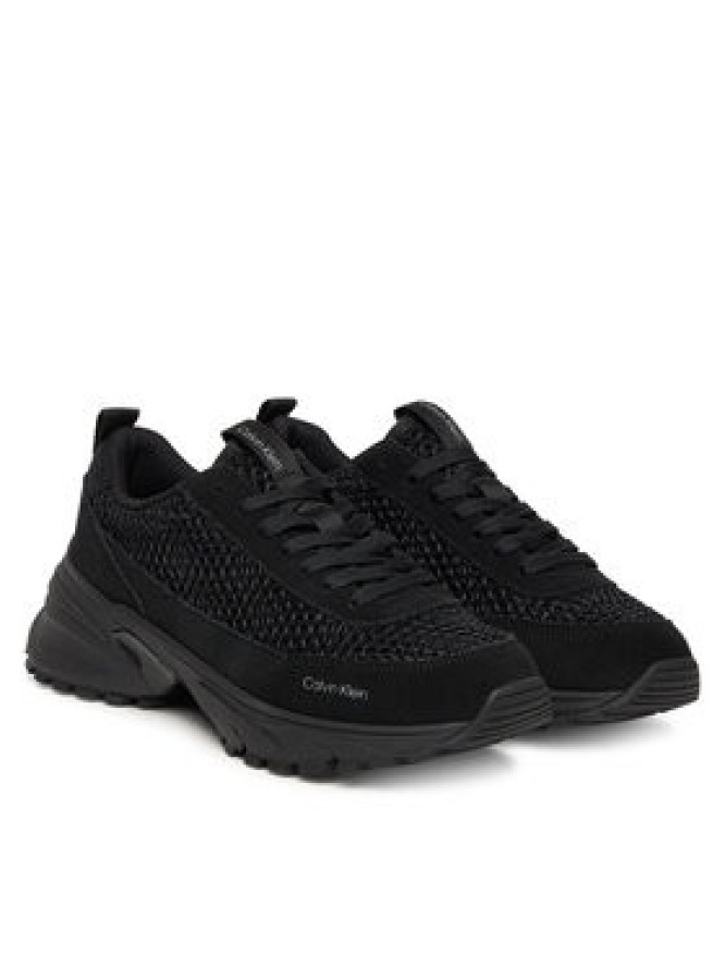 Calvin Klein Sneakersy Hike Runner Lace Up Techmix YW0YW02030 Czarny