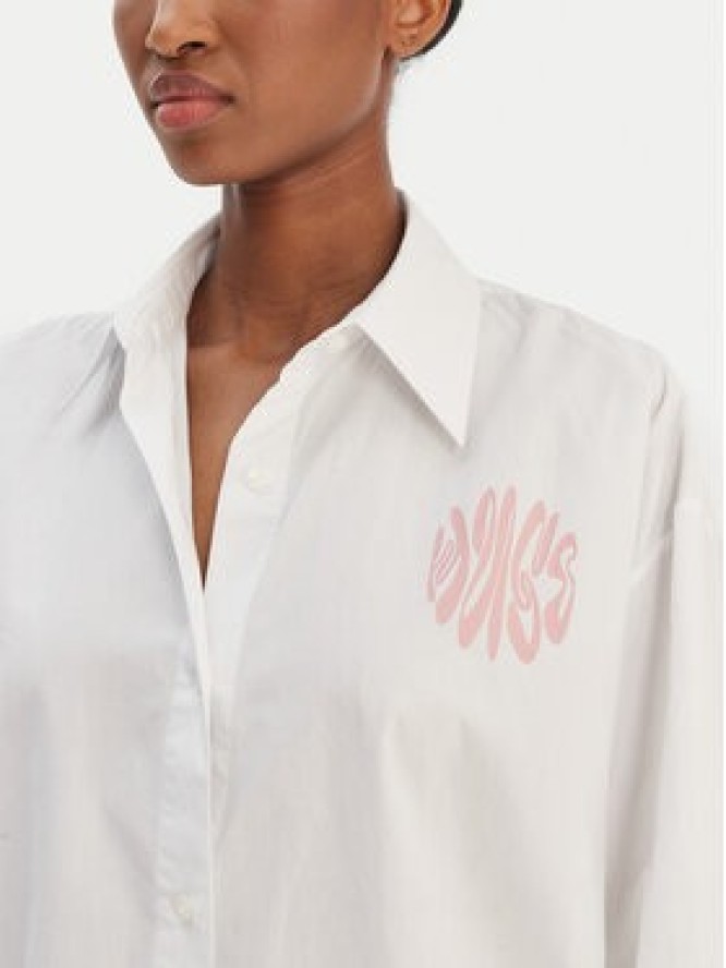 HUGO Koszula Elisana B 50552146 Biały Oversize