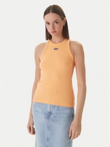 HUGO Top Easy 50508857 Pomarańczowy Slim Fit