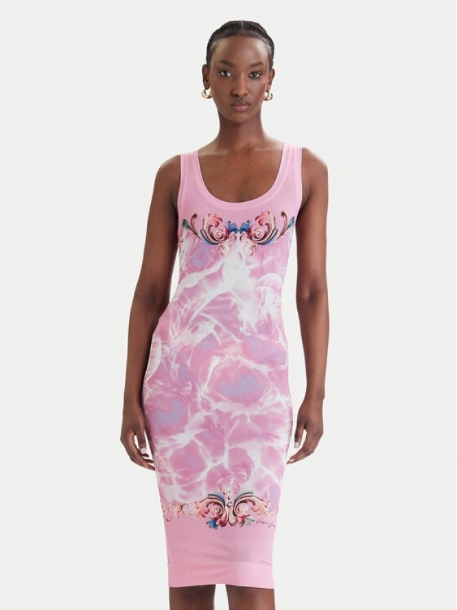 Versace Jeans Couture Sukienka codzienna 80HAO9P6 JS545 Różowy Slim Fit