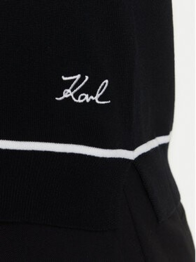 KARL LAGERFELD Sweter A3W18023 Czarny Regular Fit