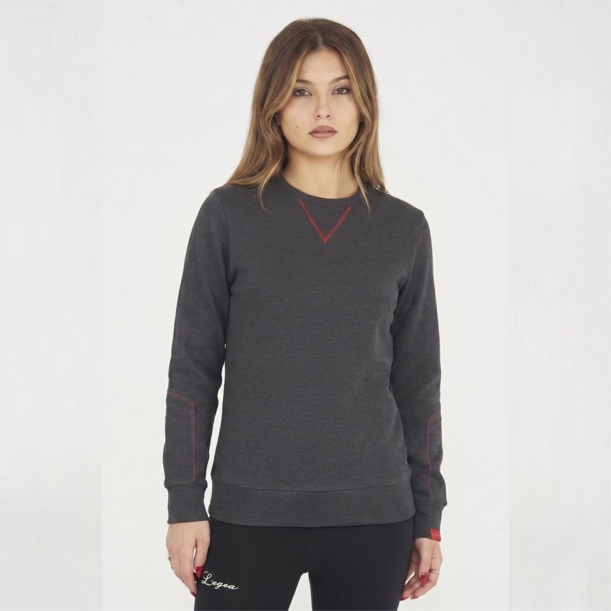 Damska Moda Bluza Bawełniana NEBI Ciemnoszara