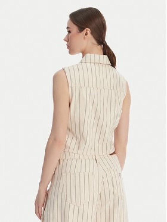 Guess Jeans Kamizelka W6GHZ9 D7961 Écru Slim Fit