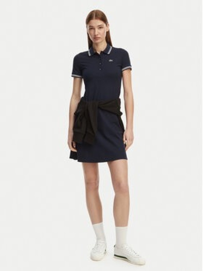 Lacoste Sukienka codzienna EF5288 Granatowy Regular Fit