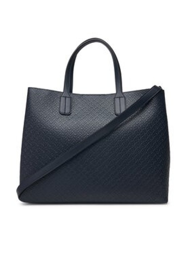 Tommy Hilfiger Torebka Th Icon Satchel Mono AW0AW18923 Granatowy