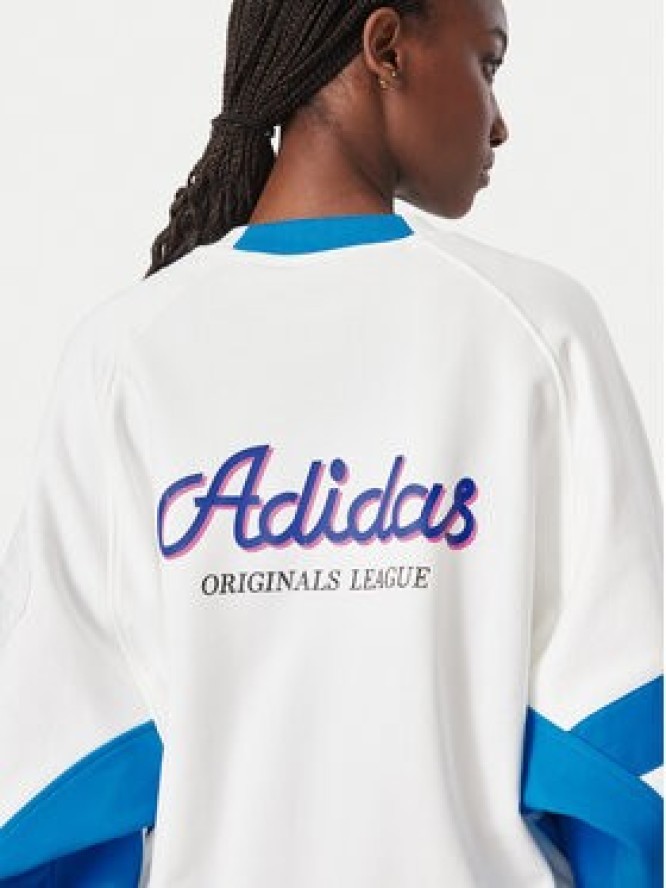 adidas Bluza Archive Sweater Baseball KS9209 Biały Regular Fit