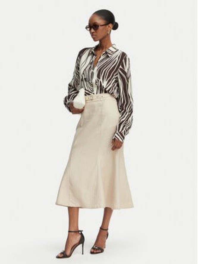 Guess Spódnica midi W6GD69 W2092 Beżowy jasny Regular Fit