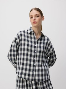 Koszula w kratę - czarny