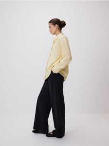 Spodnie z wiskozą - ciemnoszary