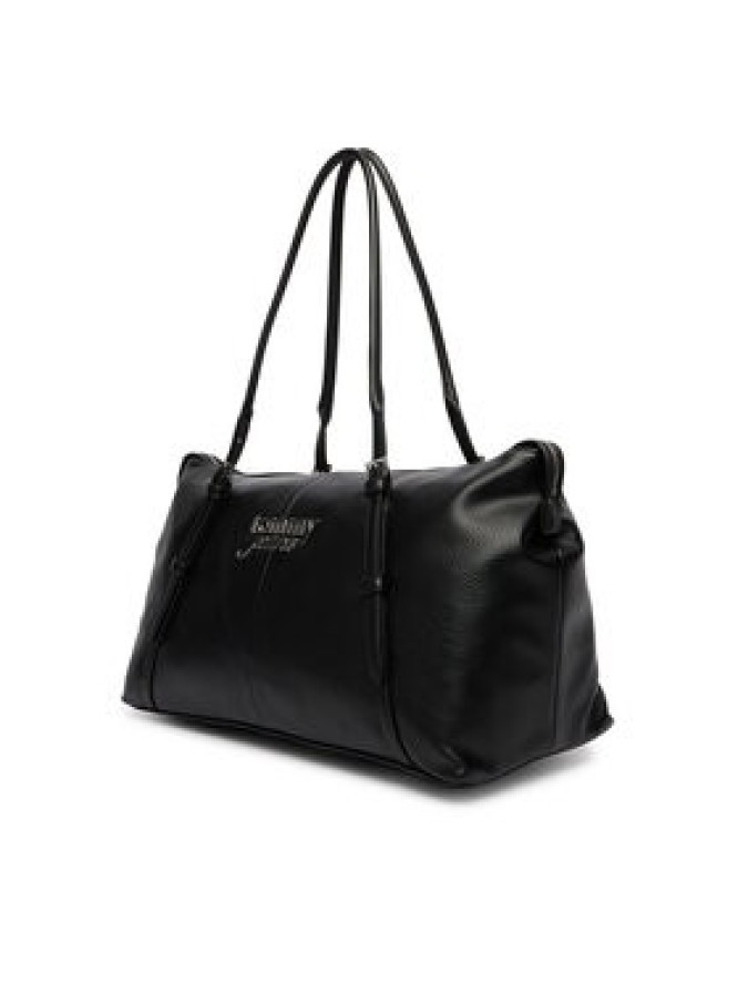 Tommy Jeans Torebka Pebble Grain Metal Logo Tote Bag AW0AW18472 Czarny